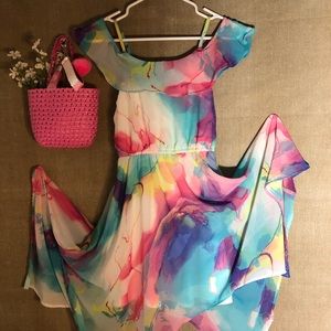 Watercolor  Handkerchief-Edge Sundress!